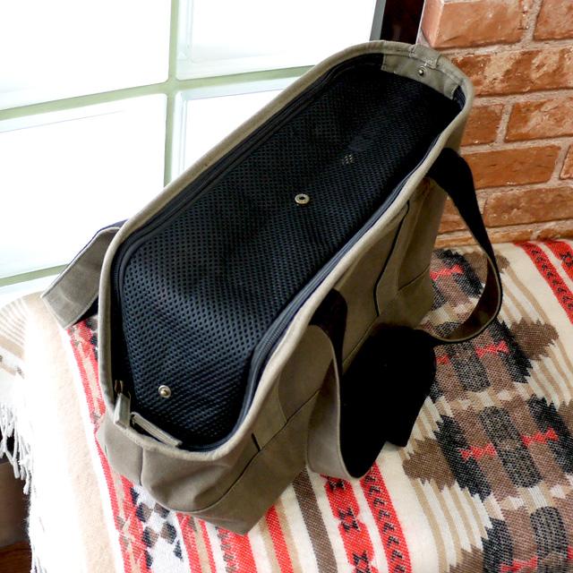 帆布トート ペットキャリーバッグ Sサイズ 犬 猫 キャンバス : ANZUDOG