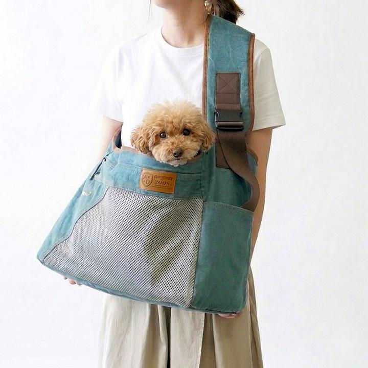 春夏用 メッシュ＆デニムスリング Mサイズ ドッグスリング 小型犬 犬