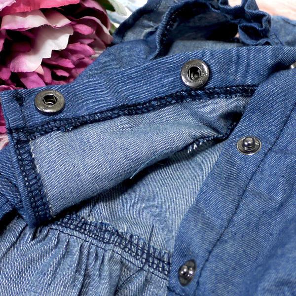 刺繍ロゴ デニムフリルワンピース ドッグウエア 小〜中型犬 犬服