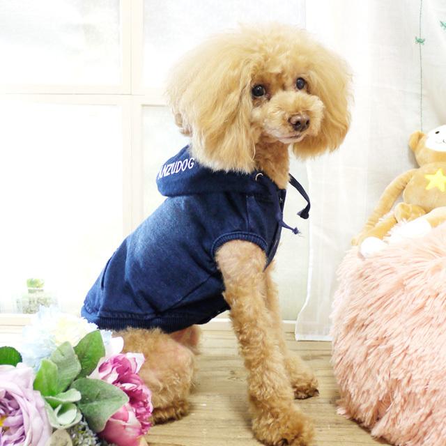 袖なしデニムパーカータンク デニムワンピ XXS〜FB スウェット