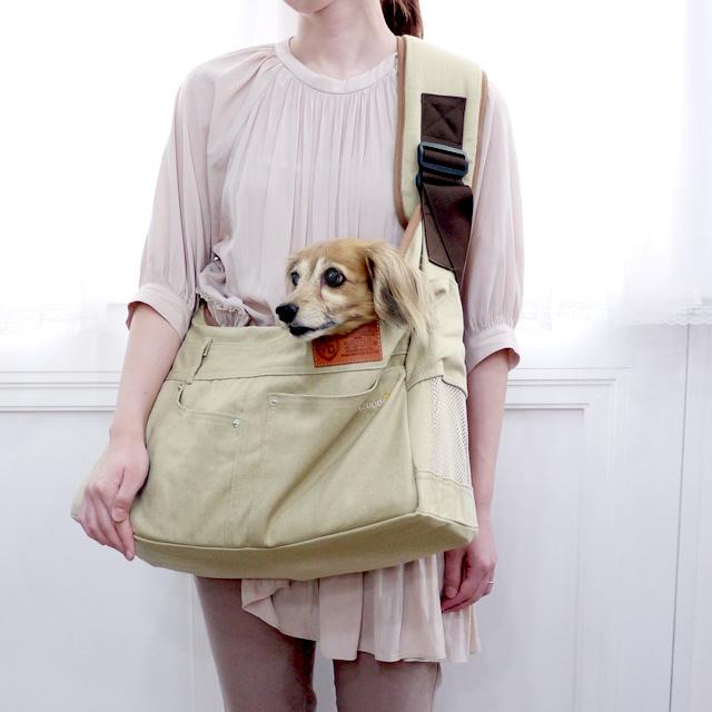 メッシュ蓋 厚板 クッション付 】犬 キャリーバッグ スリング SDサイズ