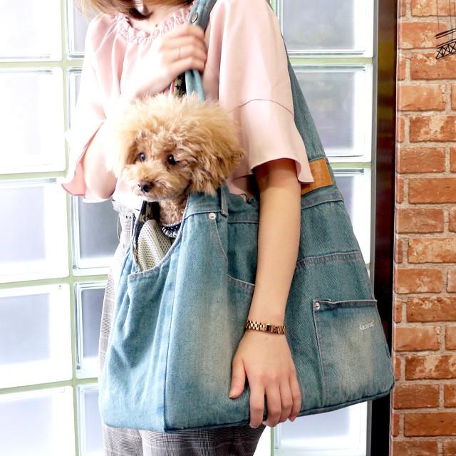 Newデニムキャリーバッグ ドッグバッグ Mサイズ ペットバッグ 抱っこバッグ お散歩バッグ 小型犬用 犬 ペット用品 Anzudog Cctpb002 Anzudog あんずドッグ 通販 Yahoo ショッピング
