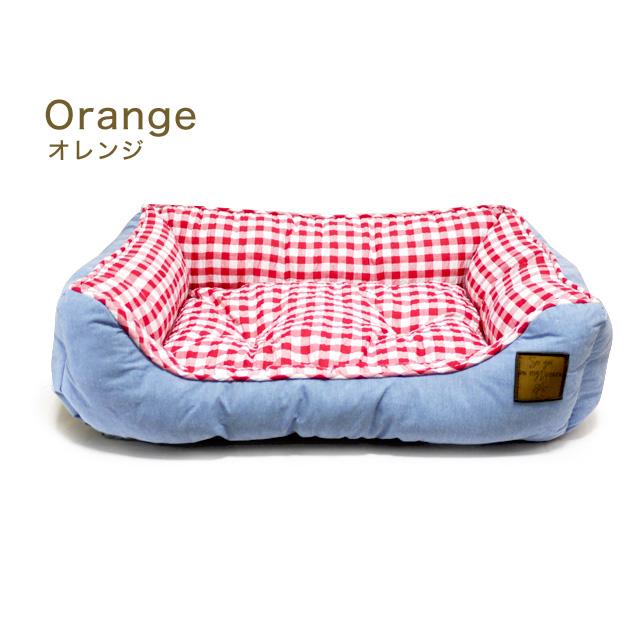tassuタッス スクエアベッド ギンガムチェック L 犬猫 ペット