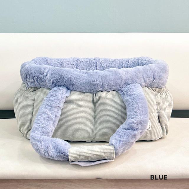 tassu タッス コーデュロイ ファー キャリーバッグ ベッド 犬猫