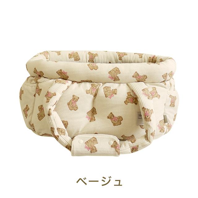 くまプリントワッフル 2WAY ドライブバッグ ピンク 7kgまで Happy Bear tassu タッス くまプリントワッフル キャリーバッグ ベッド