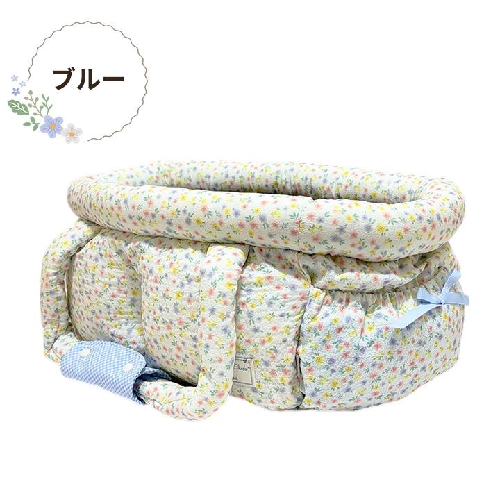 tassu フラワーチェック キャリーバッグ ベッド 犬 猫 メッシュカバー