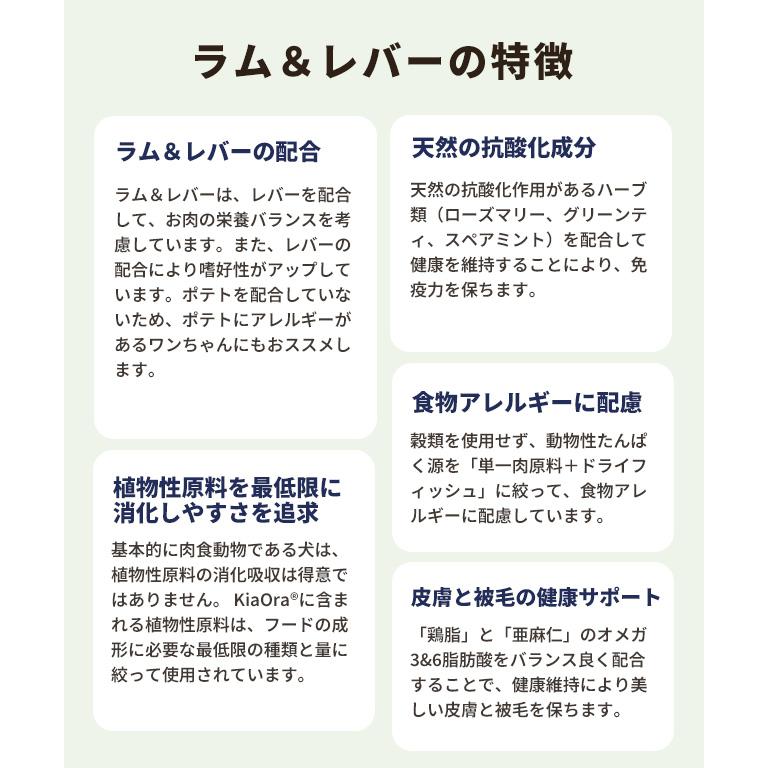 ●賞味期限2026/11/20以降●KiaOra キアオラ ドッグフード ラム＆レバー 4.5kg ドライフード 全犬種・年齢対応 正規品の画像