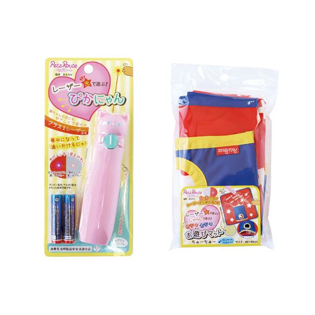 レーザーぴかにゃんとカシャカシャお遊びマットセット ペッツルート