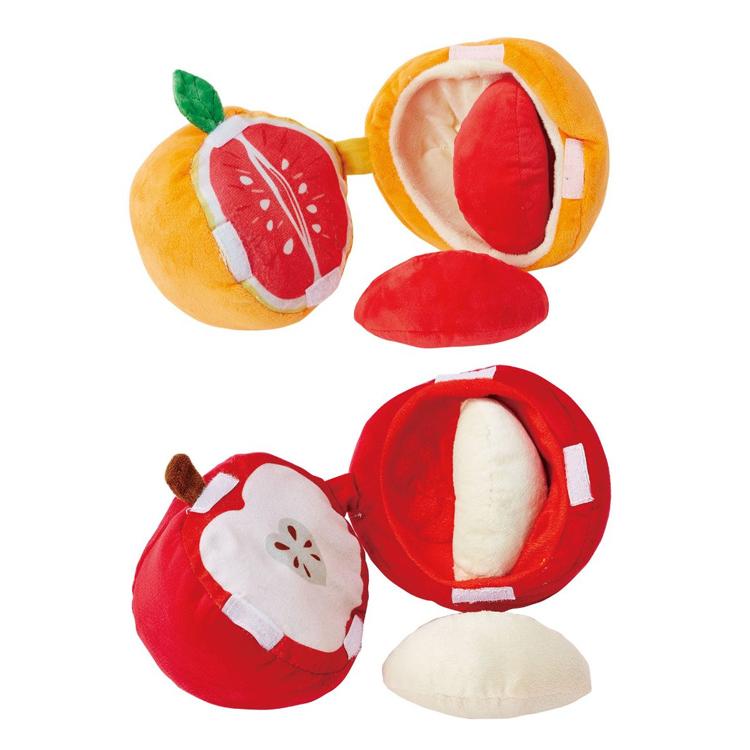 ほじくりビッグフルーツ オレンジ アップル ドッグトーイ 犬用