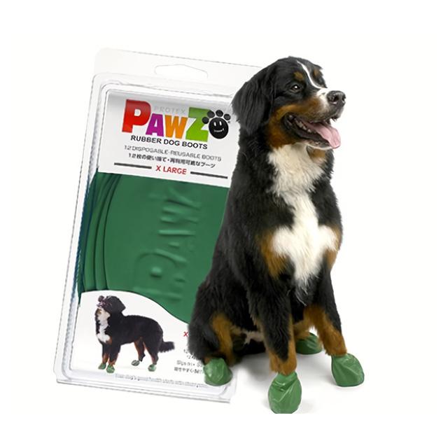 PAWZ ドッグラバーブーツお試しセット XLARGE グリーン ドッグウェア