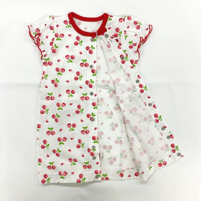 ベビー服 赤ちゃん 服 ベビー 新生児 ツーウェイオール ドレス カバーオール 夏産まれ 50 60 女の子 チェリー ドット半袖新生児ツーウェイオール Ec5004 Chuckle 通販 Yahoo ショッピング