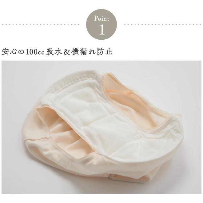 尿漏れ 尿モレ ショーツ レディース 女性用 軽失禁 S M L LL 失禁パンツ腰ゴム100ｃｃ |  | 04