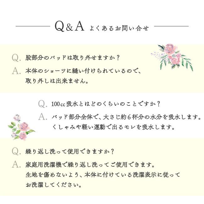 尿漏れ 尿モレ ショーツ レディース 女性用 軽失禁 S M L LL 失禁パンツ腰ゴム100ｃｃ |  | 07