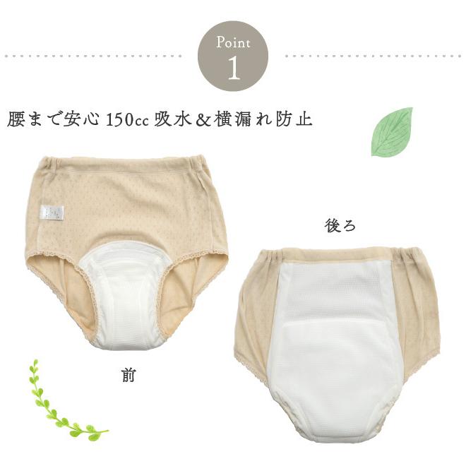 尿漏れ 尿モレ ショーツ レディース 女性用 軽失禁 失禁パンツ腰ゴム150ｃｃ3L |  | 04
