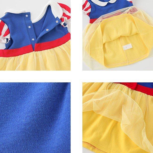 ベビー服 赤ちゃん 服 ベビー ワンピース 女の子 70 80 90 ハロウィン コスプレ ドレス ヘアバンド 白雪姫半袖ワンピースセット |  | 07