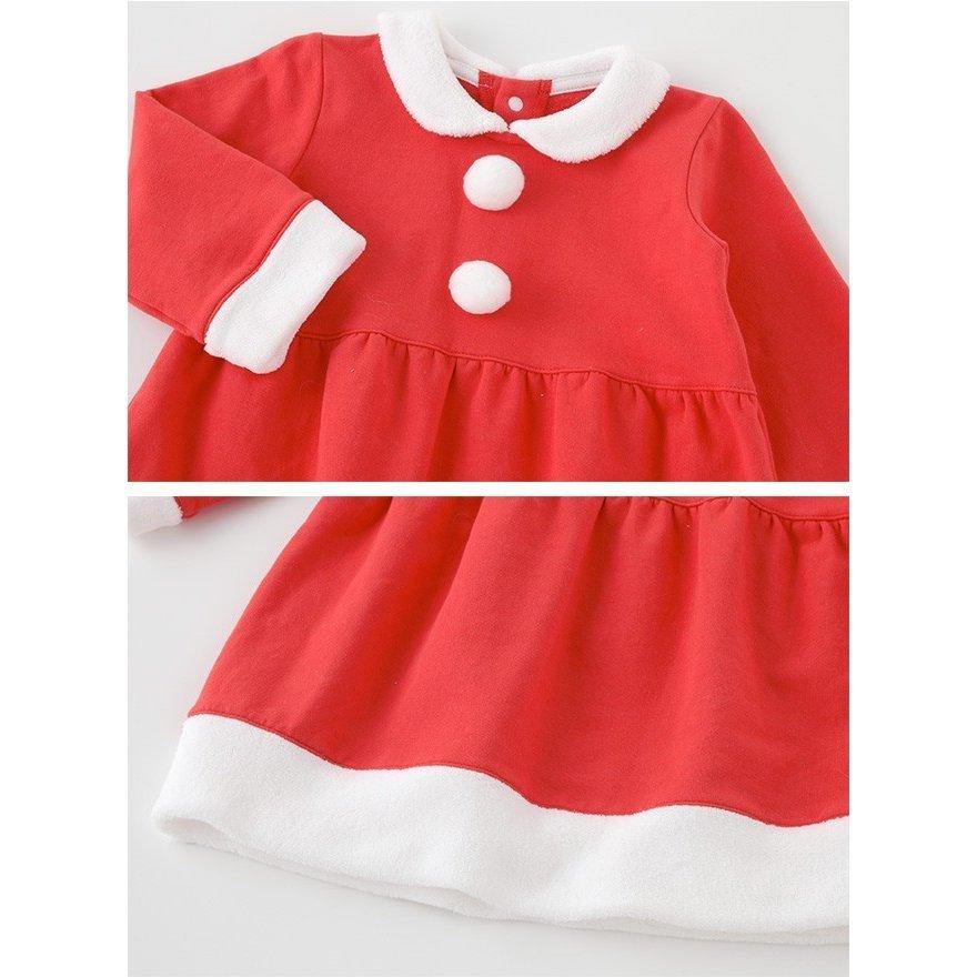 サンタさん　クリスマスワンピース　見本 ロング丈サンタワンピース 全2色 クリスマス[品番：JSFW0009914