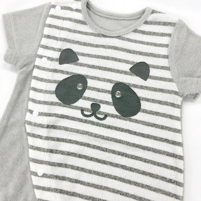 ベビー服 赤ちゃん 服 ベビー ロンパース 50-60 60-70 男の子 女の子 パンダ くま クマ タオル ショート丈 アニマル半袖カバーオール |  | 03