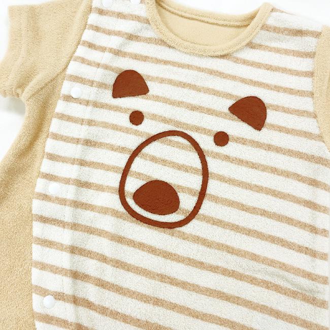ベビー服 赤ちゃん 服 ベビー ロンパース 50-60 60-70 男の子 女の子 パンダ くま クマ タオル ショート丈 アニマル半袖カバーオール |  | 04