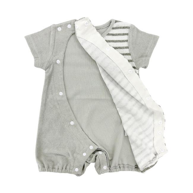 ベビー服 赤ちゃん 服 ベビー ロンパース 50-60 60-70 男の子 女の子 パンダ くま クマ タオル ショート丈 アニマル半袖カバーオール |  | 06