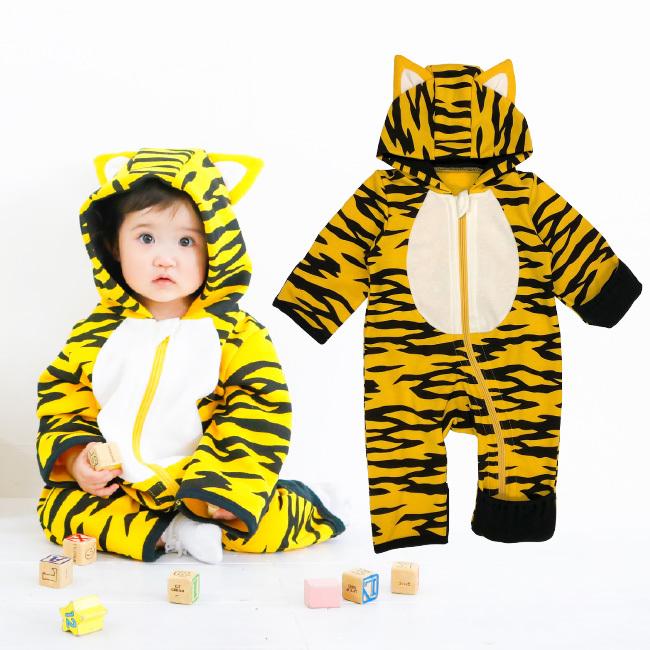 ベビー服 赤ちゃん 服 ベビー カバーオール 干支 トラ年 とら 80 女の子 寅年カバーオール 70 メーカー直売 男の子 虎 着ぐるみ