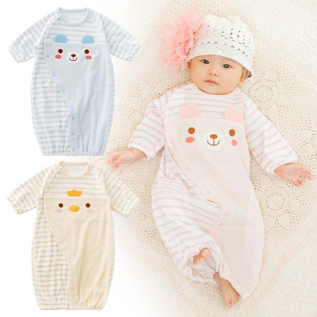 ベビー服 赤ちゃん 服 ベビー ツーウェイオール 女の子 男の子 新生児 50 60 どうぶつ お顔アニマル新生児ツーウェイオール P5126a Chuckle 通販 Yahoo ショッピング