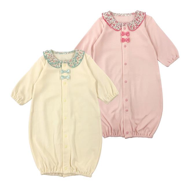 ベビー服 赤ちゃん 服 ベビー 新生児ツーウェイオール ドレス カバーオール 小花柄 女の子 新生児 50 60 小花襟新生児ツーウェイオール P5179 Chuckle 通販 Yahoo ショッピング