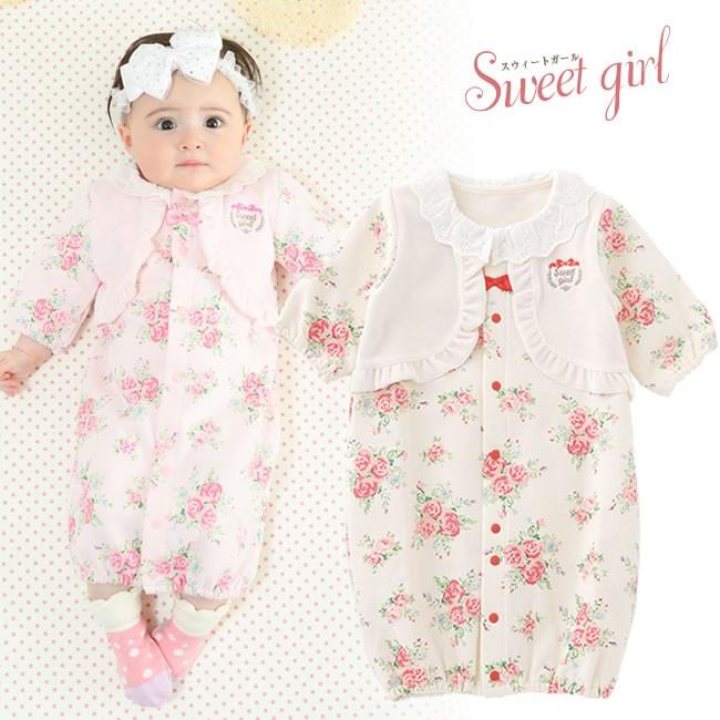 ベビー服 赤ちゃん 服 ベビー ツーウェイオール 女の子 新生児