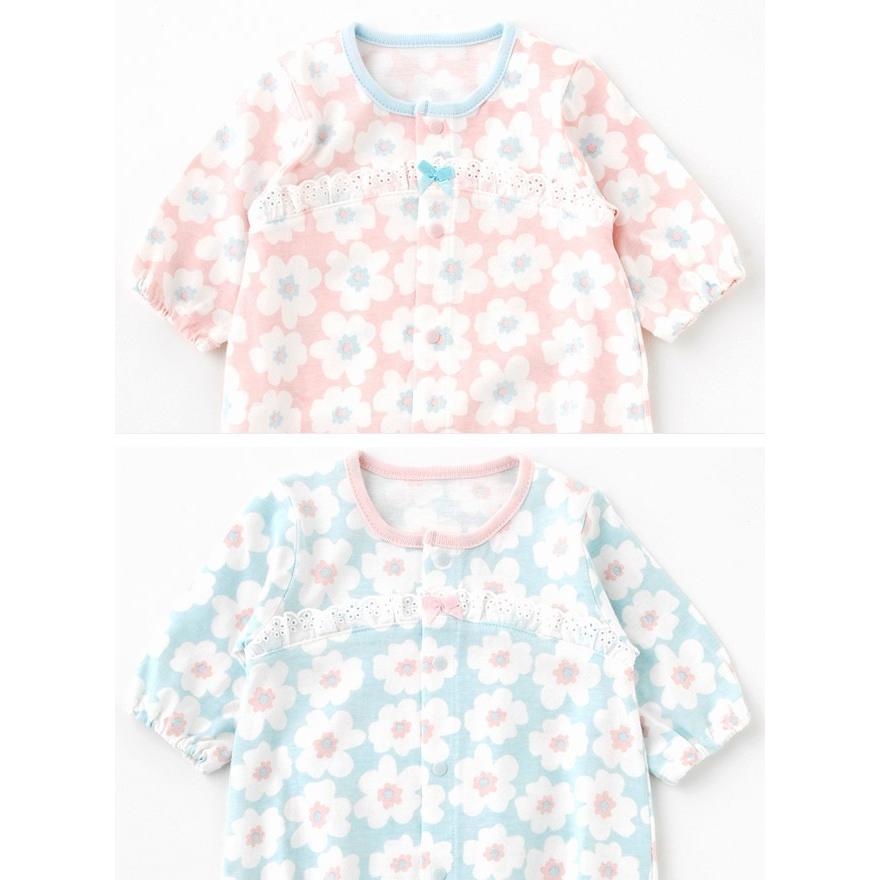ベビー服 赤ちゃん 服 ベビー ツーウェイオール 女の子 新生児 デイジー柄パステル新生児ツーウェイオール P5523a Chuckle 通販 Yahoo ショッピング