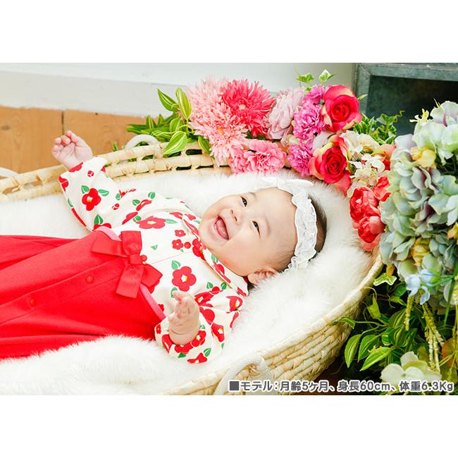 ベビー服 赤ちゃん 服 ベビー ツーウェイオール 女の子 新生児 ティノティノ ツバキ柄新生児ツーウェイオール P5537e Chuckle 通販 Yahoo ショッピング