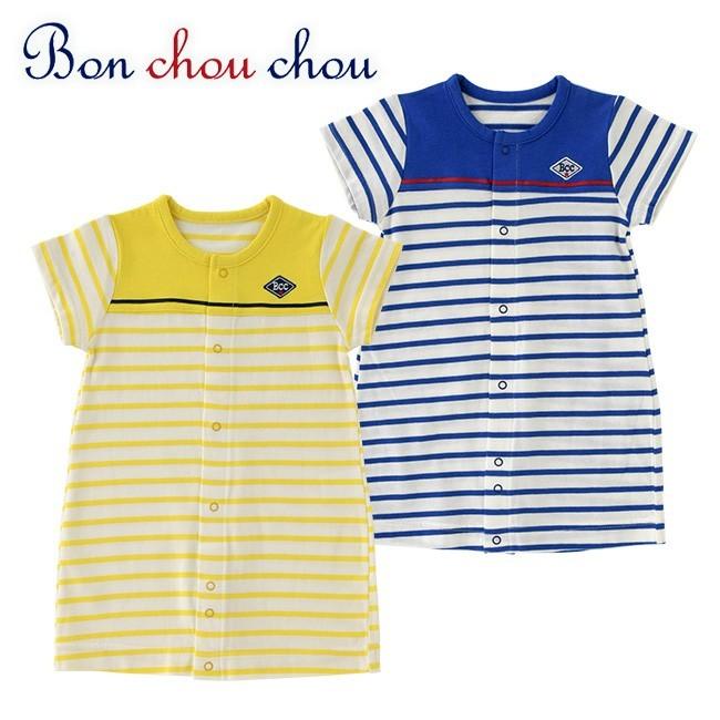 ベビー服 赤ちゃん 服 ベビー ツーウェイオール 男の子 新生児 2wayオール ドレスオール ボンシュシュ半袖ショート丈ツーウェイオール P5564 Chuckle 通販 Yahoo ショッピング