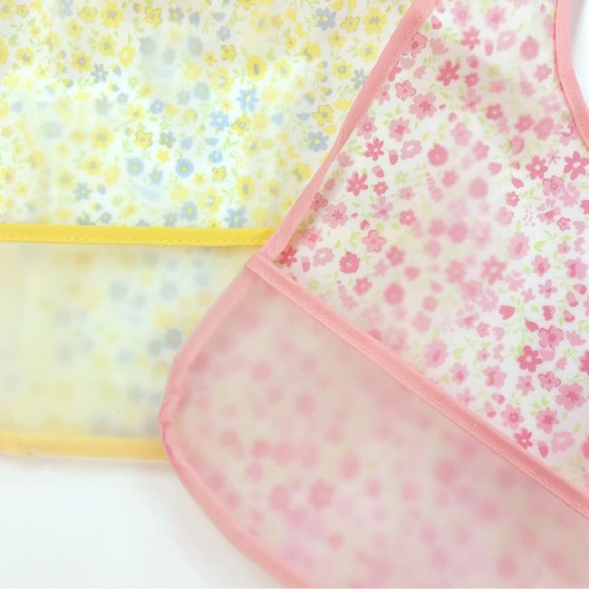 ベビー服 赤ちゃん 服 ベビー 食事エプロン 2枚セット 花柄 女の子 保育園 防水 小花柄食事用エプロン2枚組 |  | 03