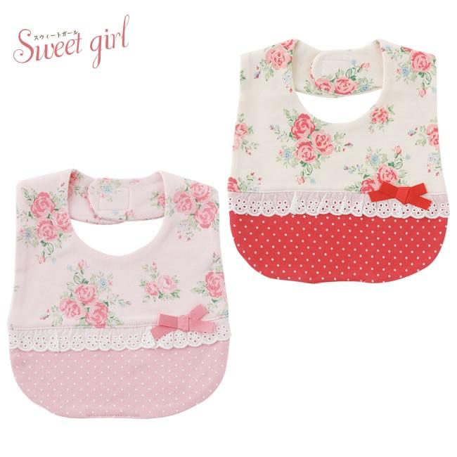 ベビー服 赤ちゃん 服 ベビー スタイ 女の子 スウィートガール 花柄ドットリボンスタイスタイ P8569 Chuckle 通販 Yahoo ショッピング