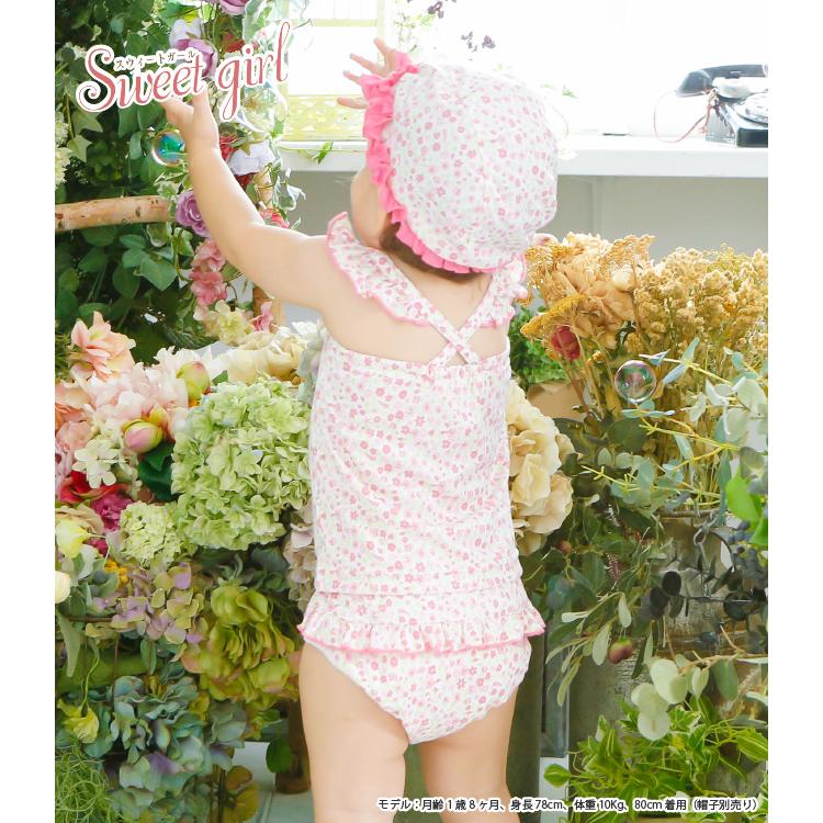 ベビー服 赤ちゃん 服 ベビー 水着 スイムパンツ 小花柄 女の子 80 90 95 水遊び パンツ 小花柄キャミ スイムパンツセット P11 Chuckle 通販 Yahoo ショッピング
