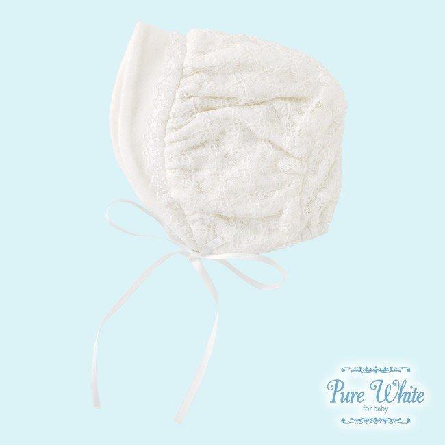 特別セール品 ベビー服 赤ちゃん 服 ベビー 帽子 男の子 女の子 出産祝い お宮参り セレモニー 結婚式 ピュアホワイト レース重ねベロア新生児帽子 Cisama Sc Gov Br