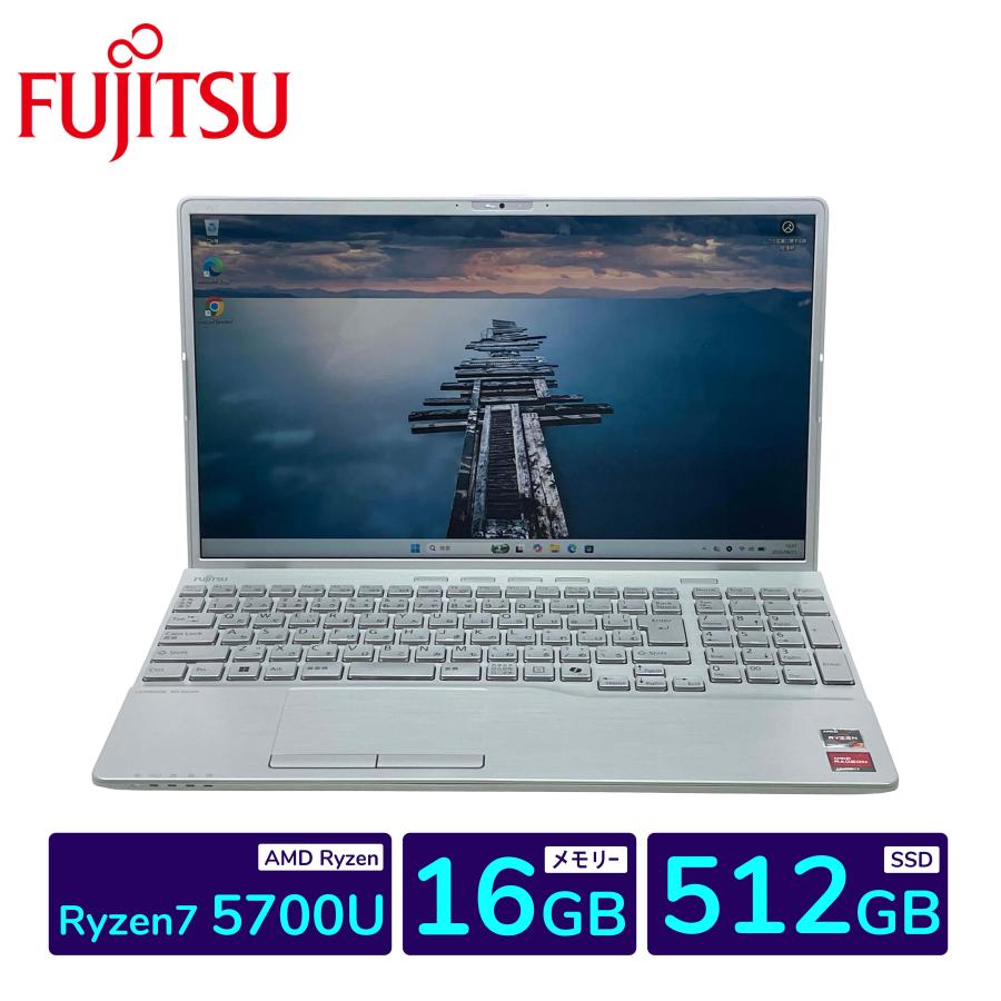 LIFEBOOK AH □富士通 AH480/J / Ryzen 7 5700U 16GBメモリー 512GB