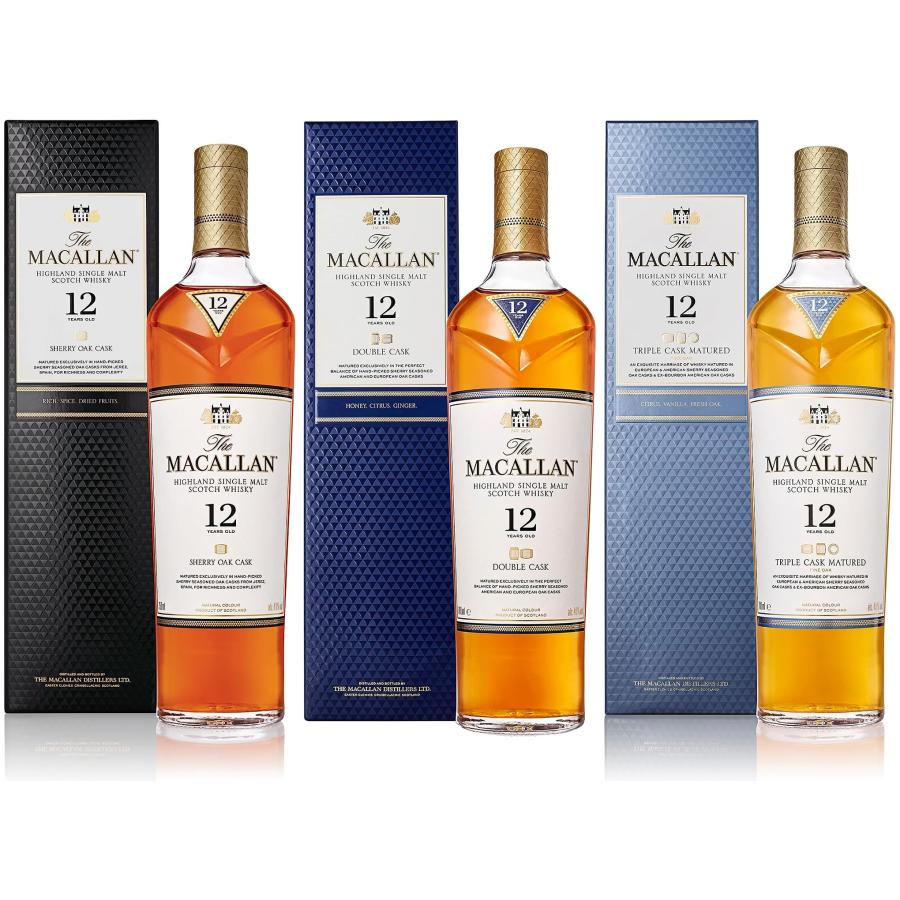 ザ・マッカラン 12年 700ml 3本セット 専用カートン入り （シェリーオークカスク・ダブルカスク・トリプルカスク） : macallan3set  : お酒とお米の酎米庵 chumeian - 通販 - Yahoo!ショッピング