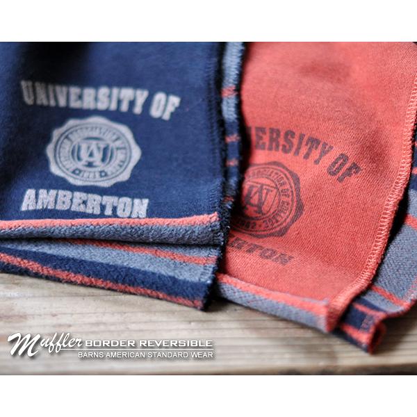 《大感謝祭セール》マフラー レディース メンズ 男女兼用 アウトドア 両A面 フリース BARNS バーンズ ボーダー リバーシブル マフラー ストール | BARNS OUTFITTERS | 01