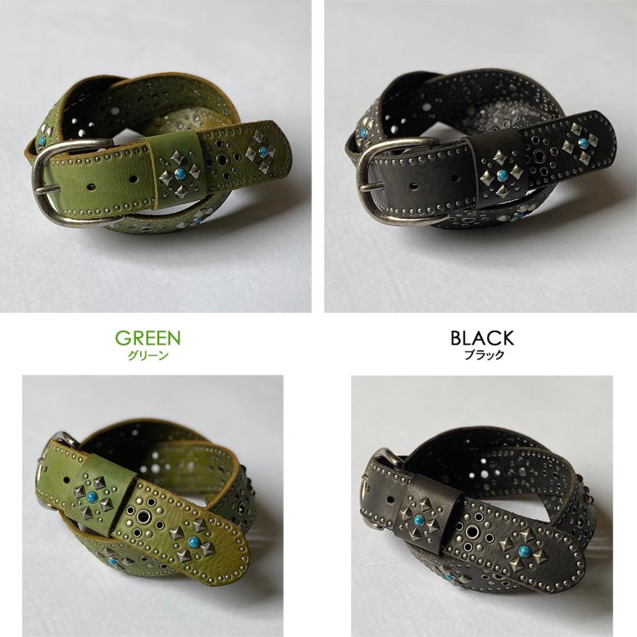 HTC風/本革（牛革）スタッズベルト（ハンドメイド） スタッズ ベルト