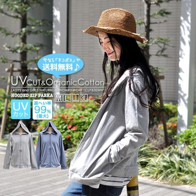 パーカー レディース Uvカット 日焼け止め 紫外線カット トップス 羽織 杢カラー オーガニック コットン 綿100 Uvジップパーカー M923sp2 Chunky Factory 通販 Yahoo ショッピング