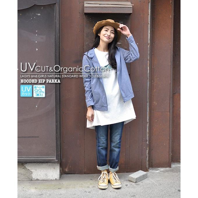パーカー レディース Uvカット 日焼け止め 紫外線カット トップス 羽織 杢カラー オーガニック コットン 綿100 Uvジップパーカー M923sp2 Chunky Factory 通販 Yahoo ショッピング