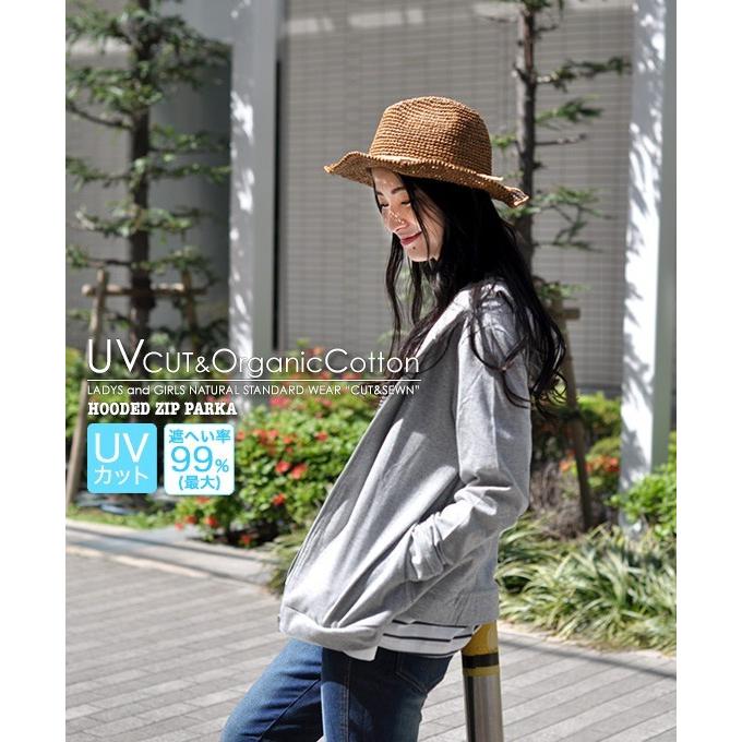 パーカー レディース Uvカット 日焼け止め 紫外線カット トップス 羽織 杢カラー オーガニック コットン 綿100 Uvジップパーカー M923sp2 Chunky Factory 通販 Yahoo ショッピング