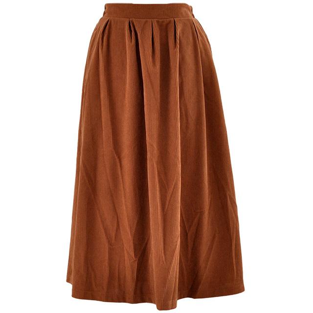大感謝祭セール《半額以下 66%OFF》ロンスカ 暖か ゆったり 体型カバー カジュアル ナチュラル 秋冬 コール天 カットコール コーデュロイ タック ロングスカート | CHUNKY FACTORY | 12