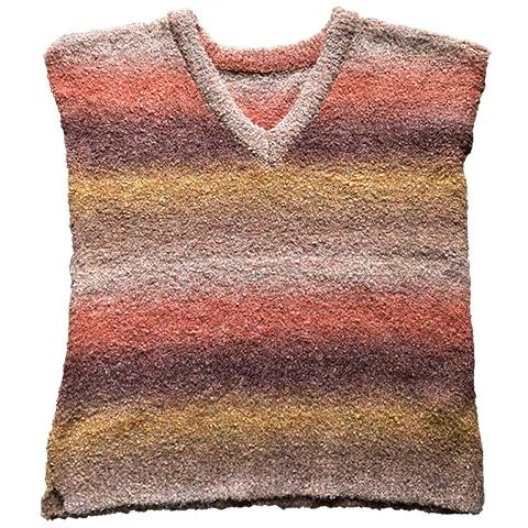 《大感謝祭 50%OFF半額セール》ニット ベスト レディース ゆったり 体型カバー 大きいサイズ 秋冬 重ね着 あったか グラデーション ブークレー ニット ベスト | ブランド登録なし | 08