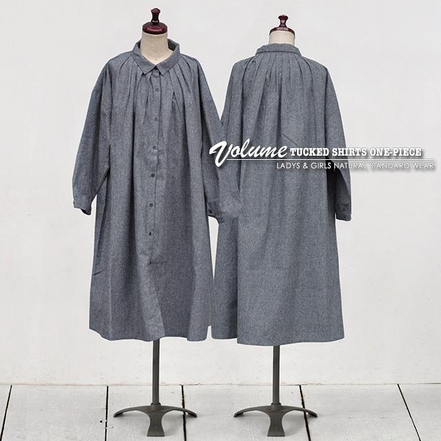 《30%OFF》ワンピース シャツ レディース 長袖 襟付き 体型カバー ワイド 大きいサイズ 大人 カジュアル 前開き 羽織 ボリュームタックシャツワンピース | ブランド登録なし | 02