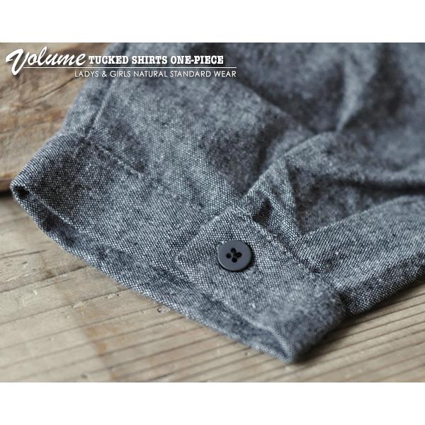 《30%OFF》ワンピース シャツ レディース 長袖 襟付き 体型カバー ワイド 大きいサイズ 大人 カジュアル 前開き 羽織 ボリュームタックシャツワンピース | ブランド登録なし | 04