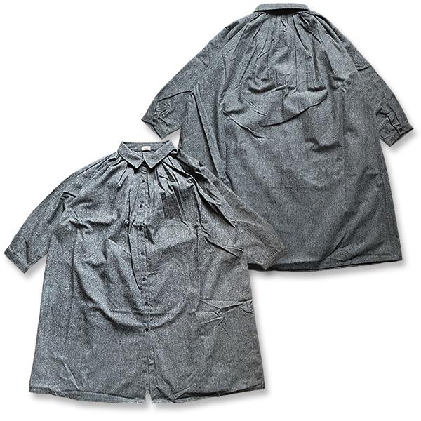 《30%OFF》ワンピース シャツ レディース 長袖 襟付き 体型カバー ワイド 大きいサイズ 大人 カジュアル 前開き 羽織 ボリュームタックシャツワンピース | ブランド登録なし | 05