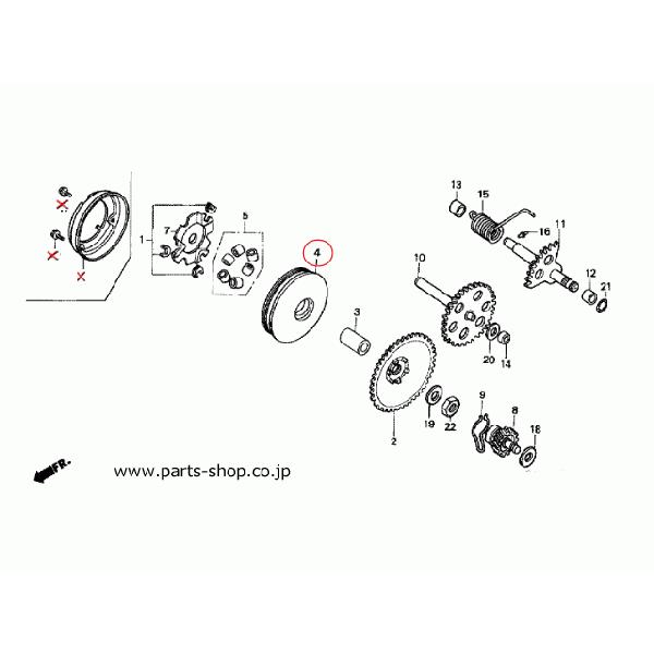 ホンダ（HONDA） 2stジャイロX TD01-210〜用 ムーバブルドライブ