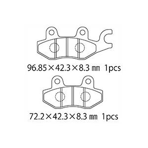 スカイウエィブ250(CJ44A・CJ45A・CJ46A) NTBフロントブレーキパッド
