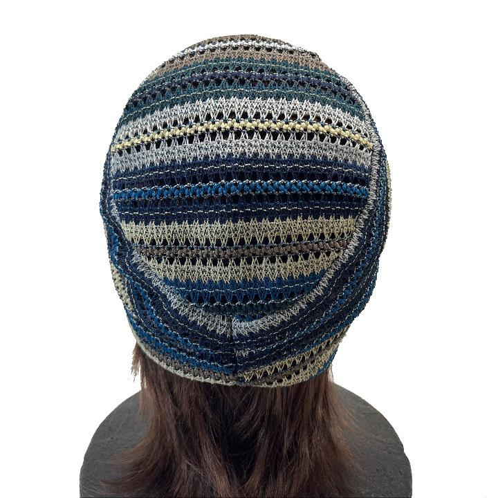 ワッチ ブルー サマーワッチ 薄手 エスニック 民族調 サマーニット