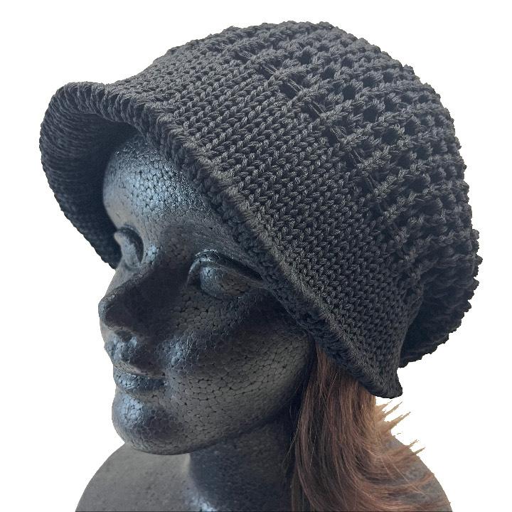 ニットキャップ ブラック ニットキャスケット 麻混 DIGZHAT